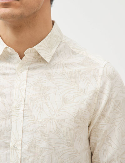 Chemise manches longues blanc homme