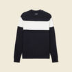 Pull manches longues bleu marine homme