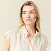 Blouse manches courtes blanc femme