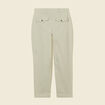 Pantalon chino fluide vert olive femme