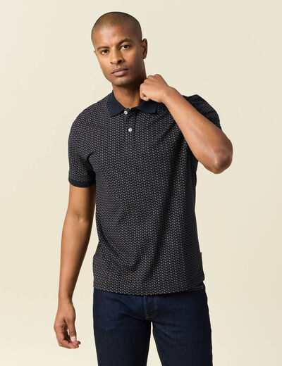 Polo éco-responsable bleu marine homme