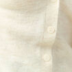 Gilet ajour&eacute; col V manches longues creme femme