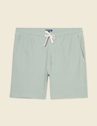 Short droit avec cordon vert olive homme