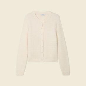 gilet manches longues creme femme Gilet manches longues creme femme