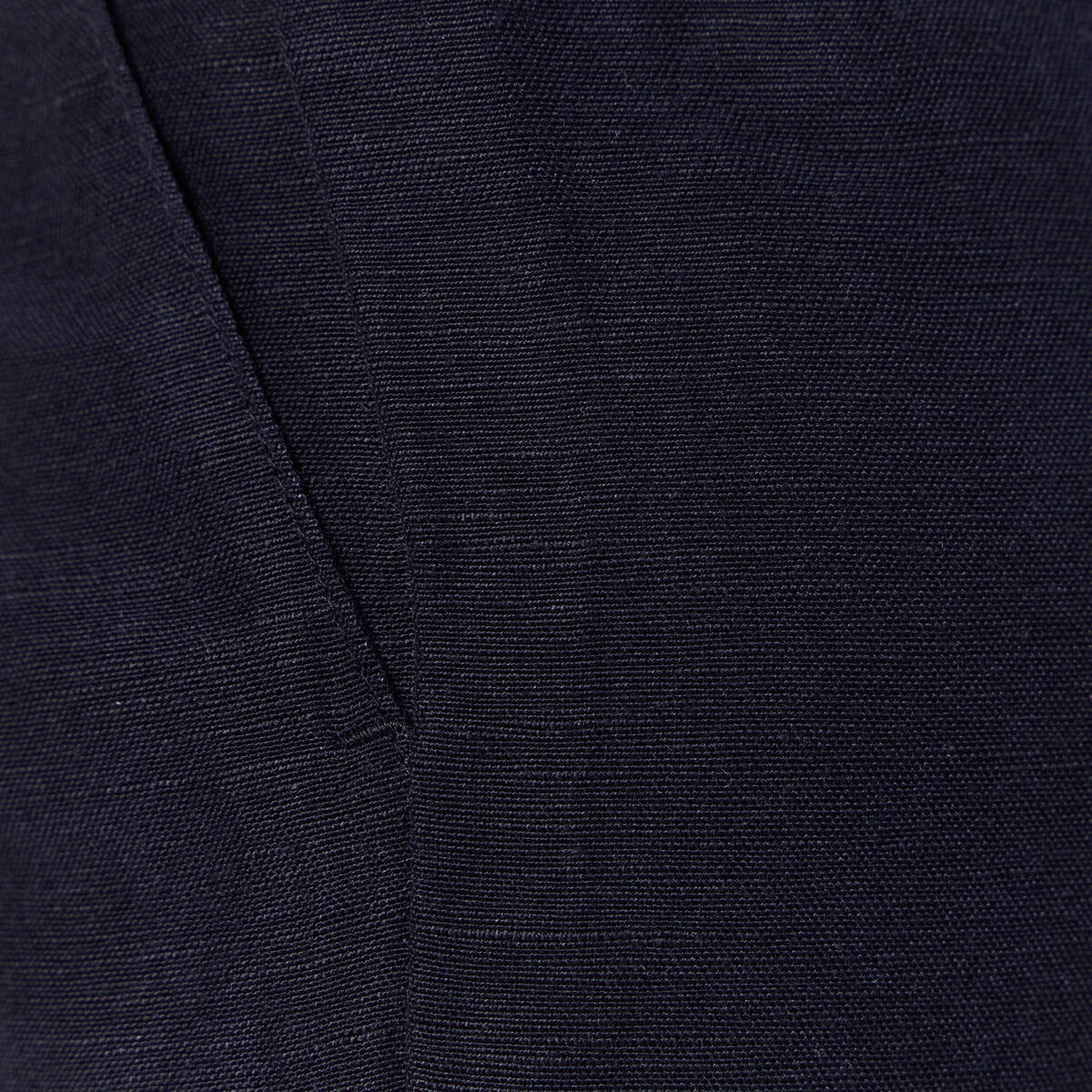Pantalon large &agrave; pinces bleu fonc&eacute; femme
