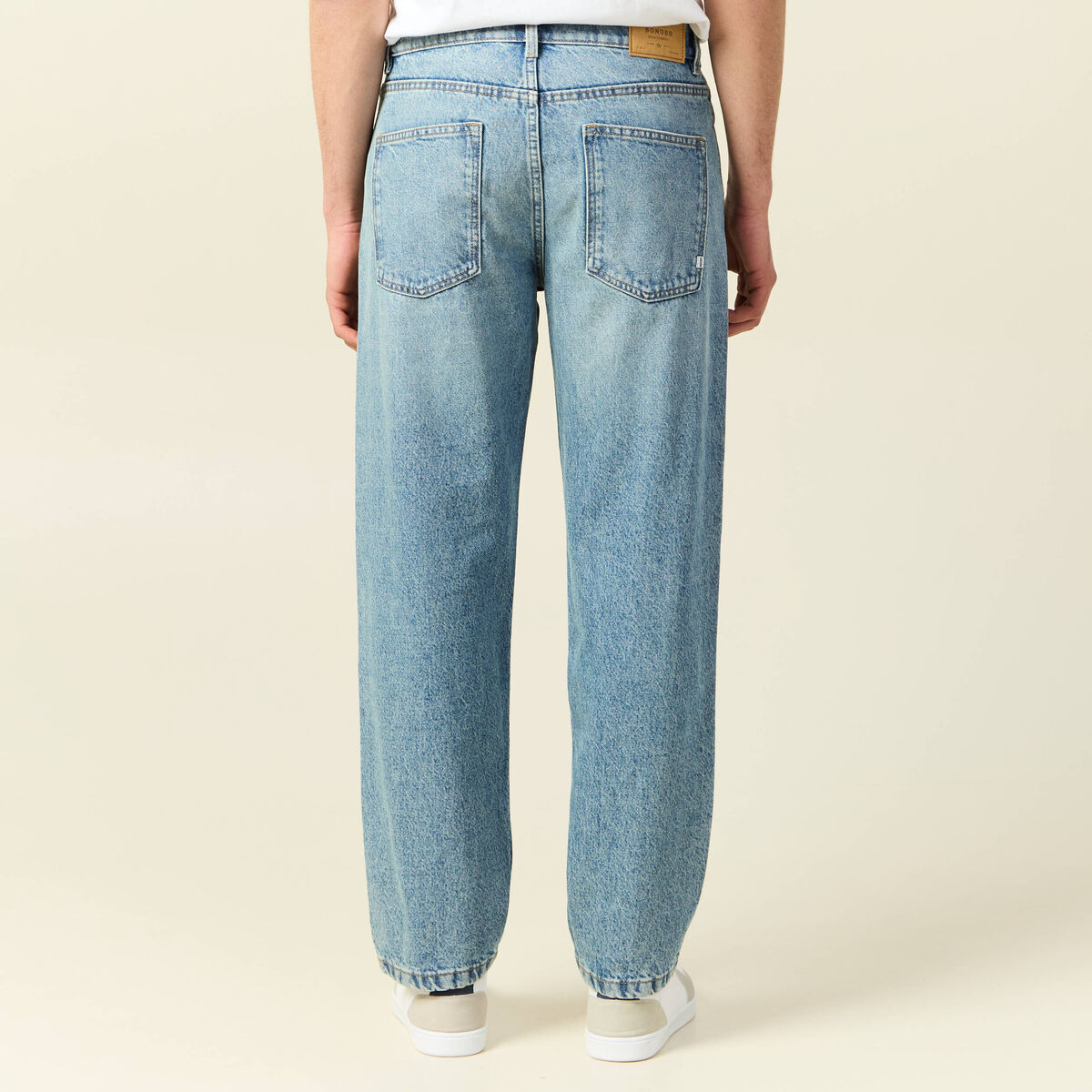 Jeans large relaxed denim dirty homme