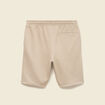 Bermuda droit &eacute;lastiqu&eacute; beige homme