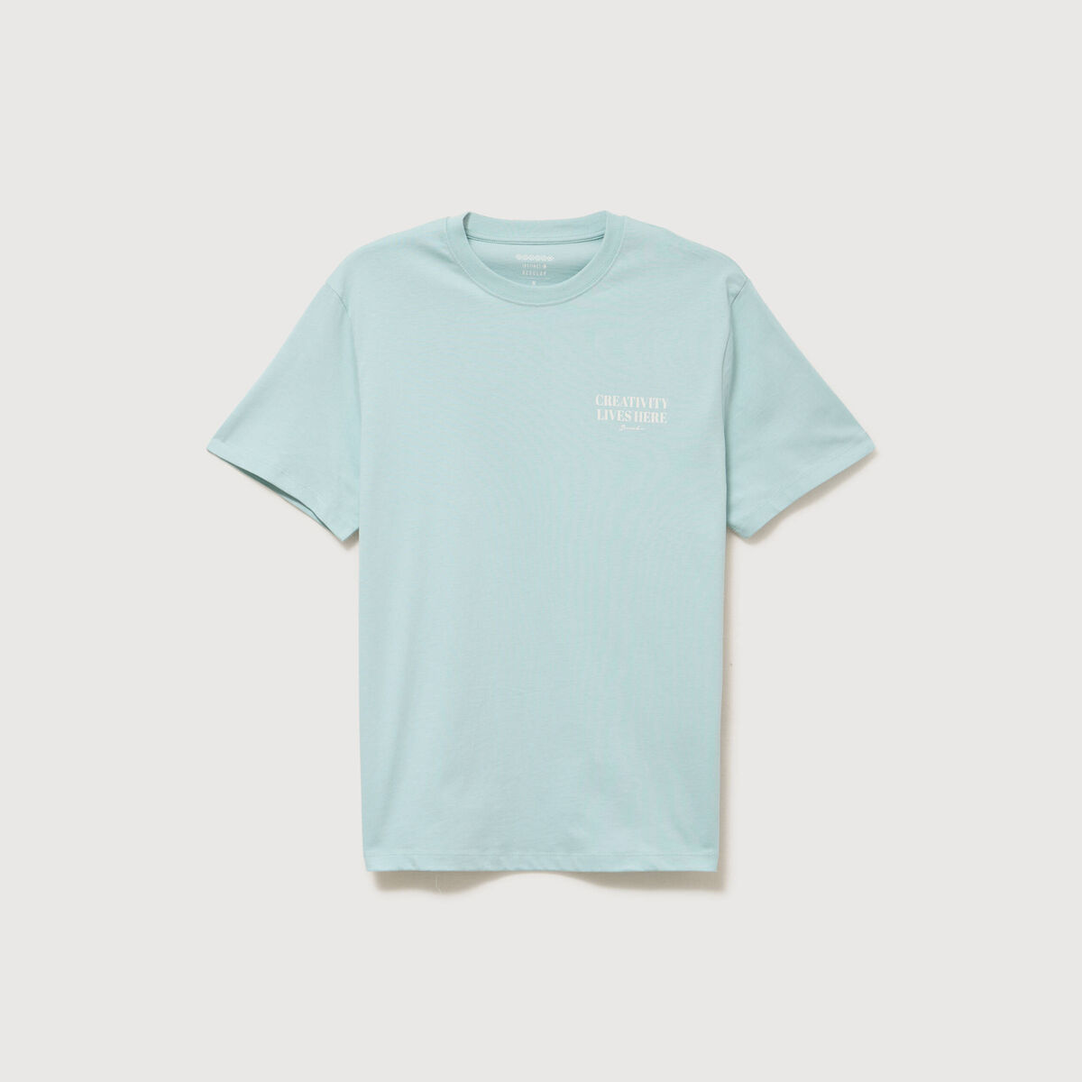T-shirt en coton bleu gris homme