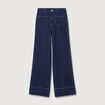 Jeans wide large taille haute denim brut rinse femme