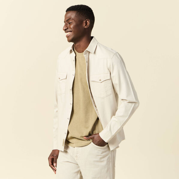 chemise manches longues beige homme Chemise manches longues beige homme