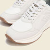 Baskets jogger à lacets ecru homme
