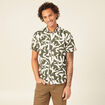 Chemise manches courtes vert kaki homme