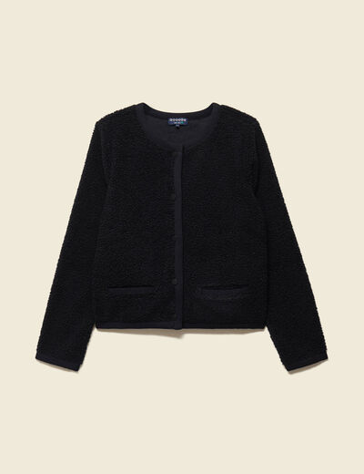 Gilet manches longues noir femme