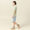 T-shirt oversize en coton vert clair femme