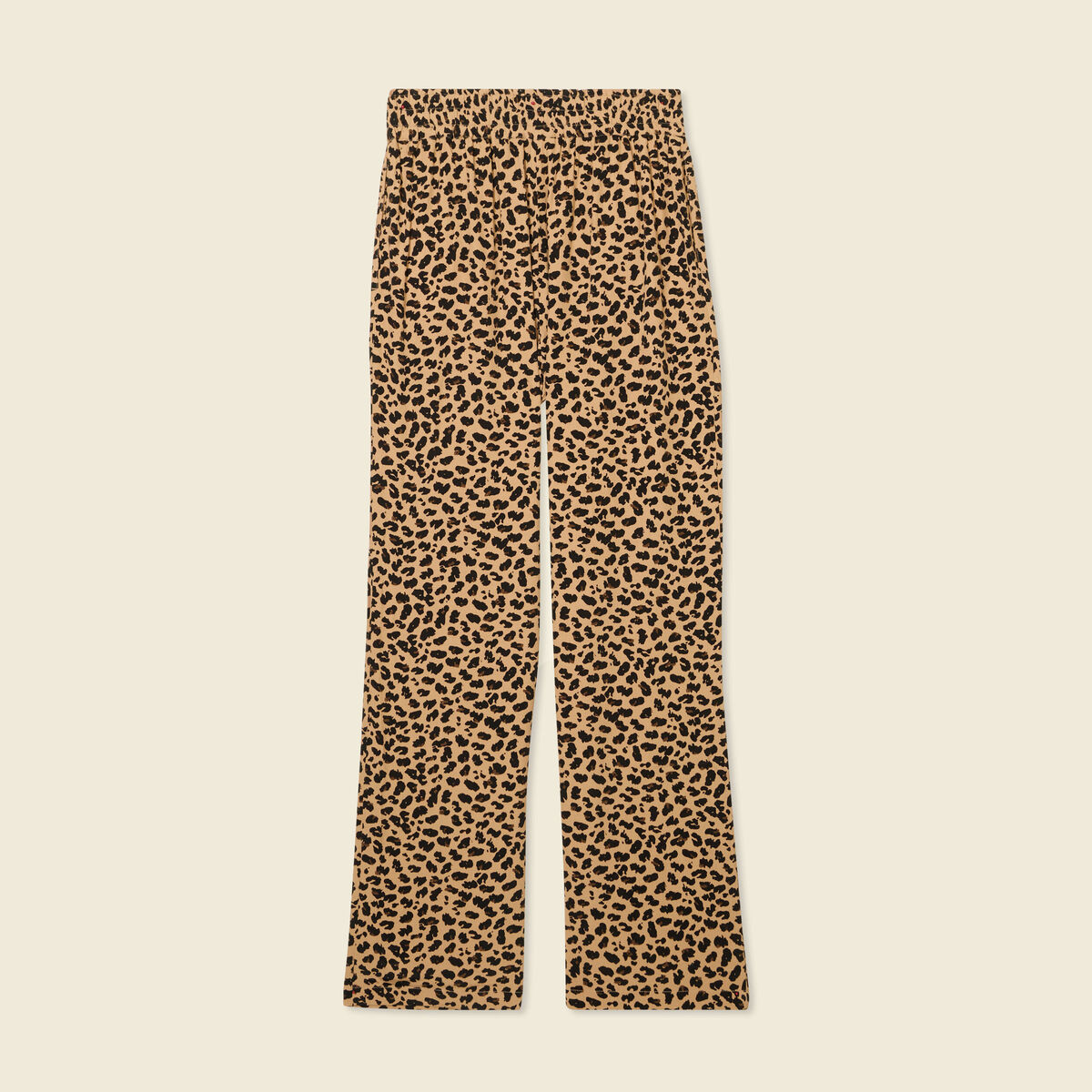 Pantalon large fuide camel femme