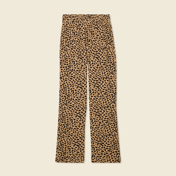 Pantalon large fuide camel femme