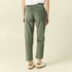 Pantalon large 7/8&egrave;me taille haute vert kaki femme