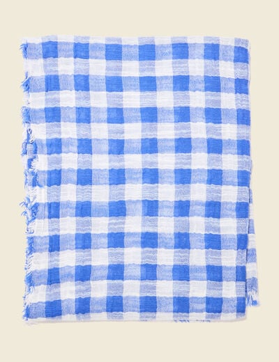 Foulard bleu electrique femme
