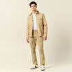 Pantalon cargo droit beige homme