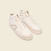 Baskets montantes plates ecru homme