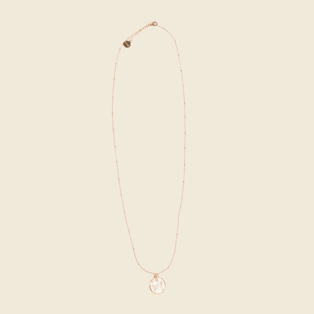 Collier pendentif résine couleur or femme