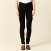 Jeans skinny push-up taille standard denim noir femme
