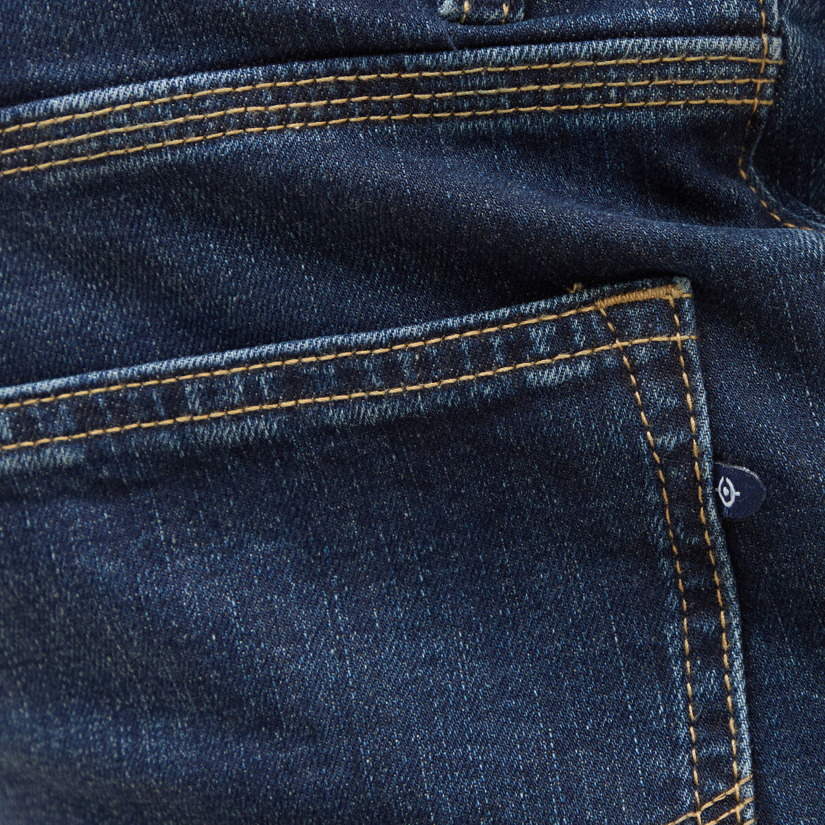 Jeans straight longueur 34 denim brut homme