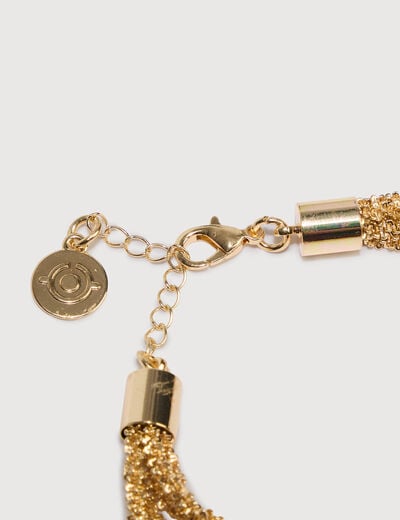 Bracelet avec cha&icirc;ne couleur or femme