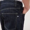 Jeans straight en coton longueur 32 denim brut rinse homme