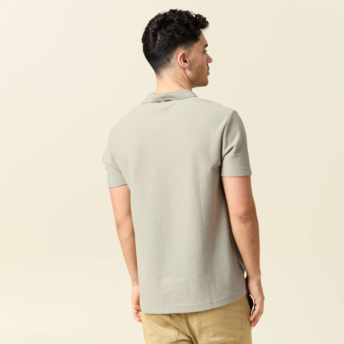 Polo manches courtes gris homme