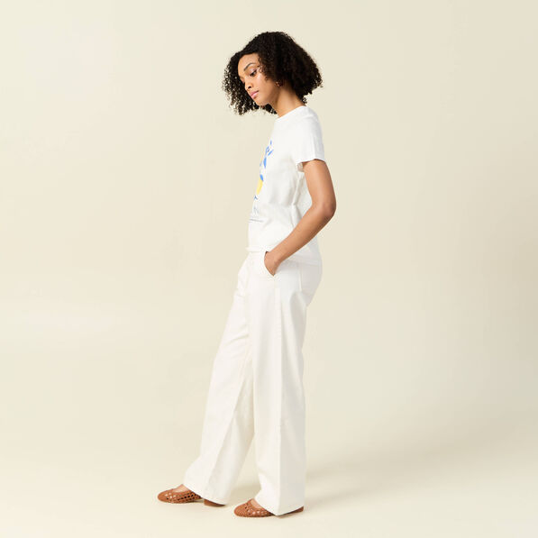 T-shirt manches courtes blanc femme