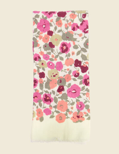 &Eacute;charpe &agrave; motif ecru femme