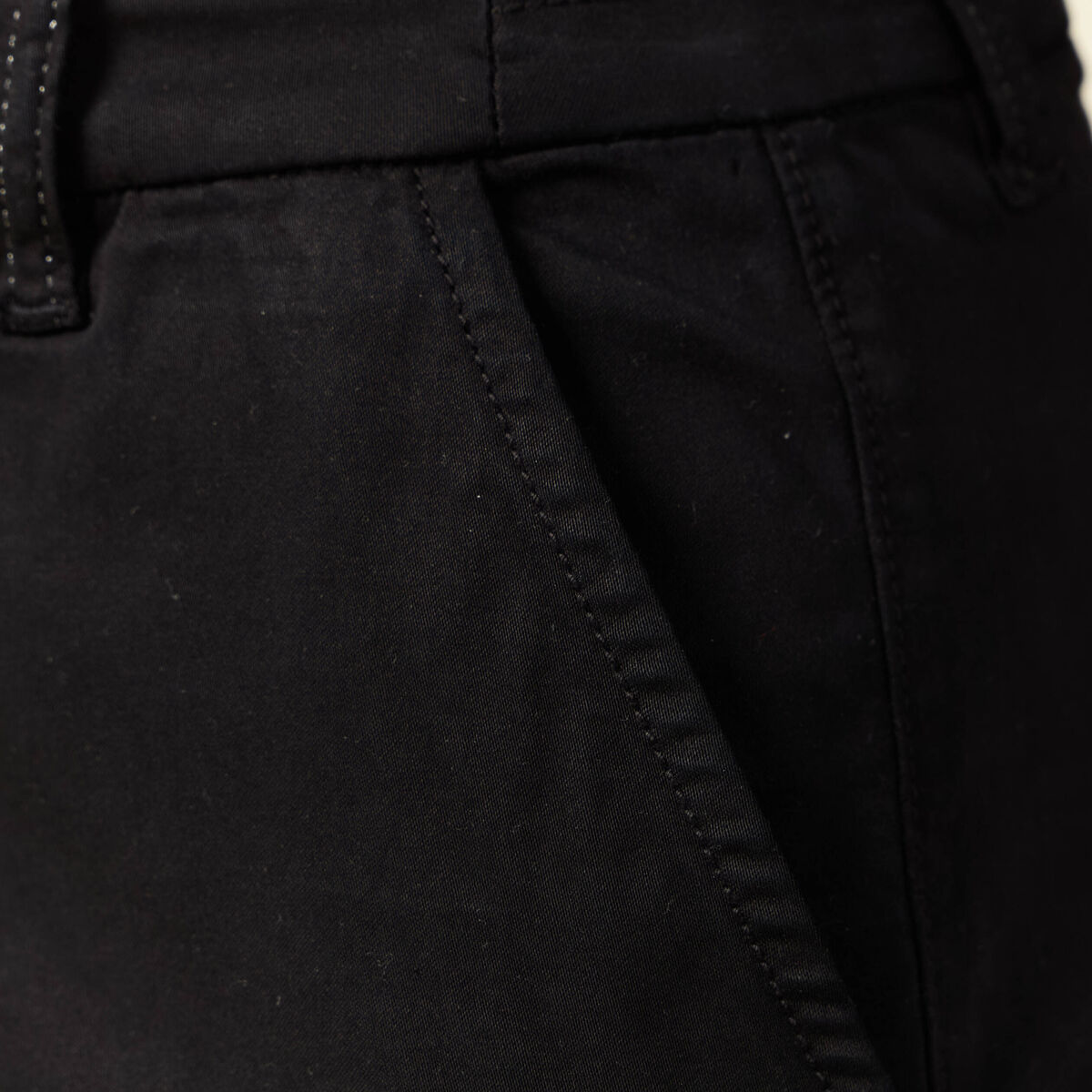 Short chino éco-responsable noir femme