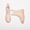 Bottines chelsea crantées creme femme