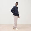 Blouson manches longues doubl&eacute; bleu marine homme