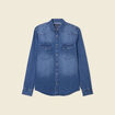 Chemise manches longues denim stone homme