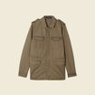 Veste droite poches àrabat vert kaki femme
