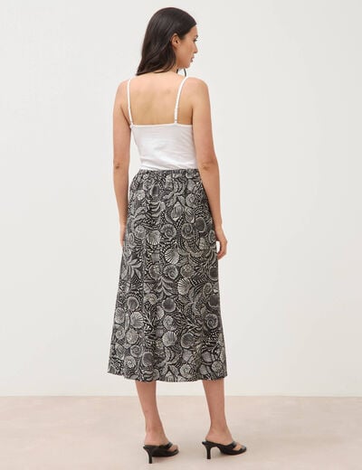 Jupe fluide noir femme