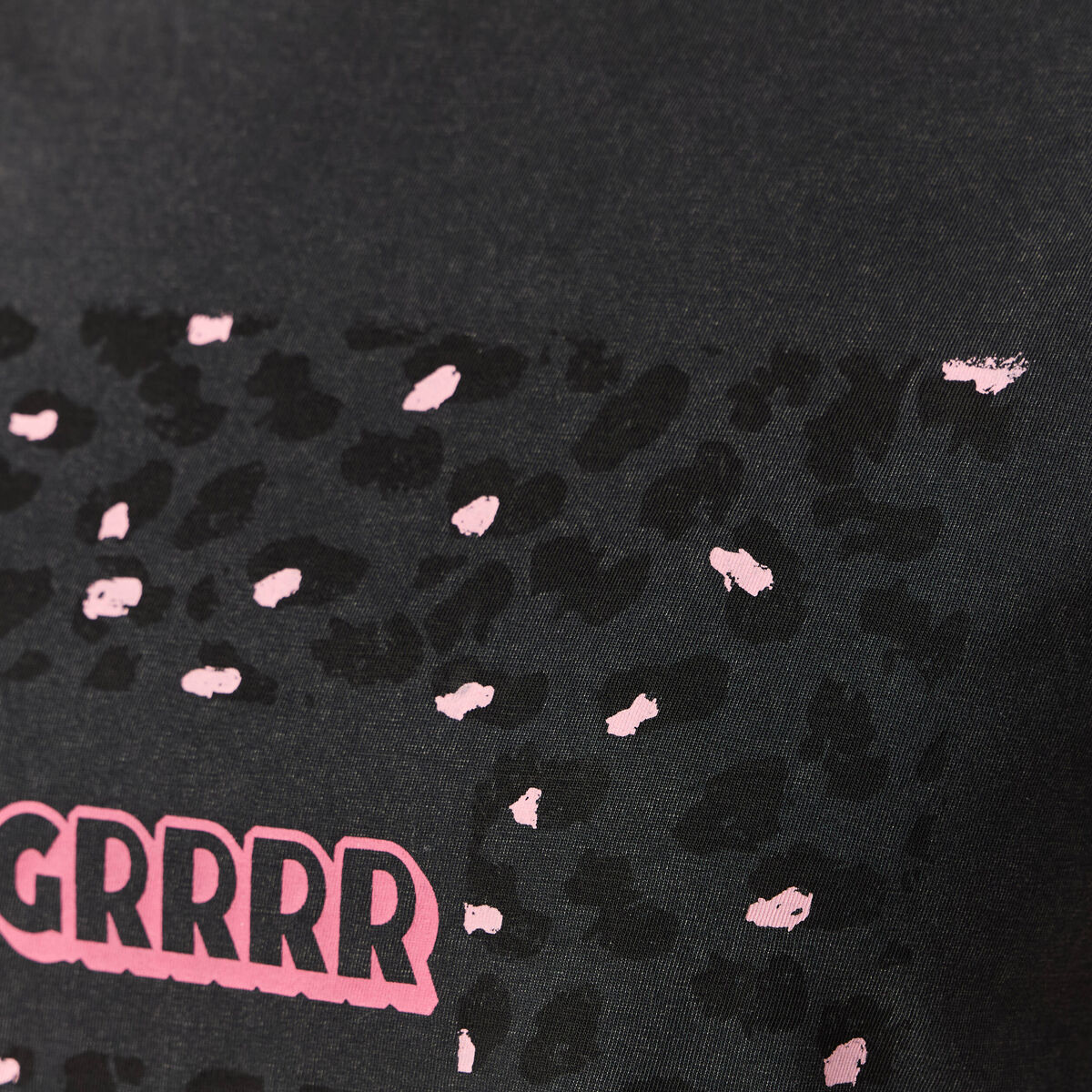 T-shirt en coton manches courtes noir femme