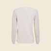 Pull à manches longues creme femme