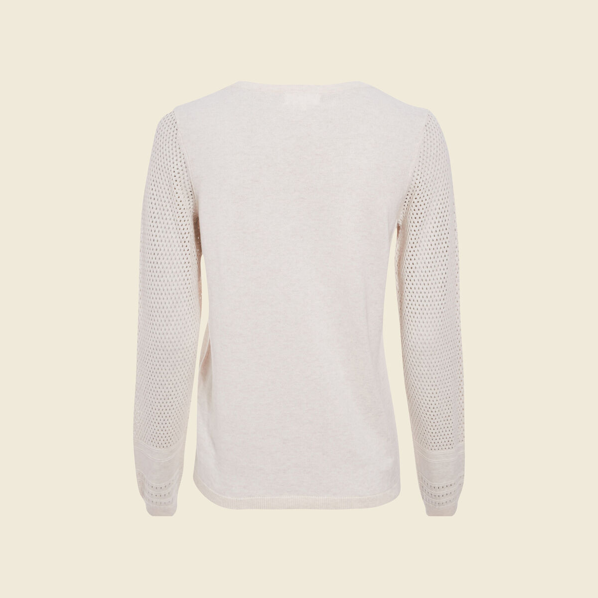Pull à manches longues creme femme