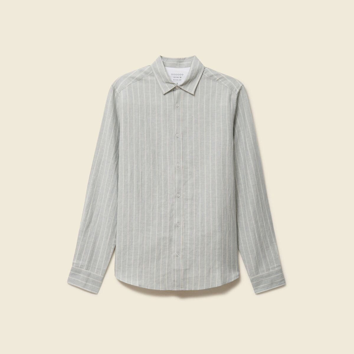 Chemise manches longues vert clair homme