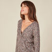 T-shirt manches longues marron clair femme