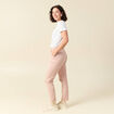Chino cigarette 7/8&egrave;me taille haute rose clair femme