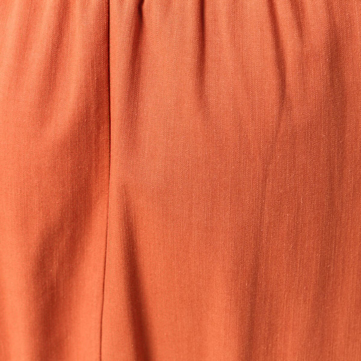 Robe midi évasée ceinturée marron cognac femme