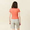 Polo manches courtes orange fonc&eacute; femme