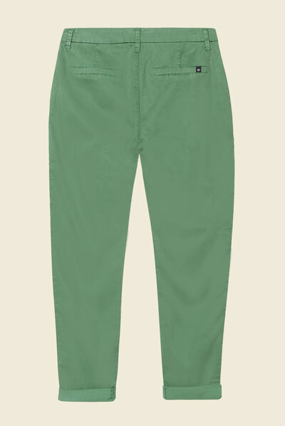 Pantalon chino Instinct vert femme