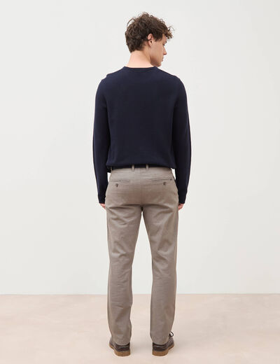 Pantalon chino straight taupe homme