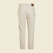 Jeans tapered 5 poches beige homme