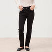 Jeans regular 7/8&egrave;me taille standard denim noir femme